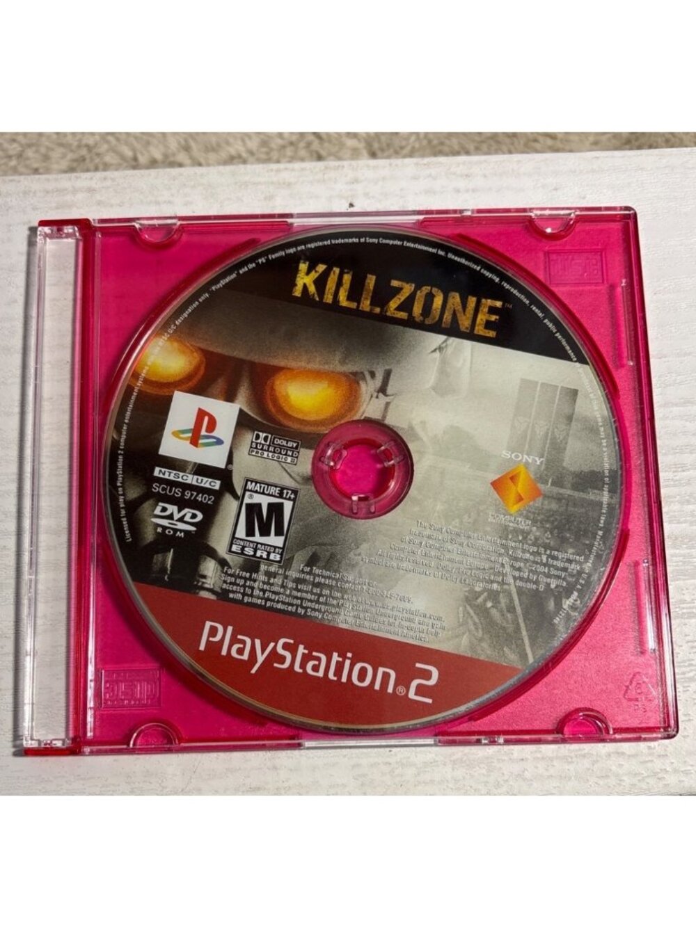 Killzone PlayStation 2 Game PS2 NTSC Mature 17+ Sony Guerrilla 2004 DISC ONLY